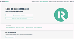 Desktop Screenshot of ingatlanrobot.hu